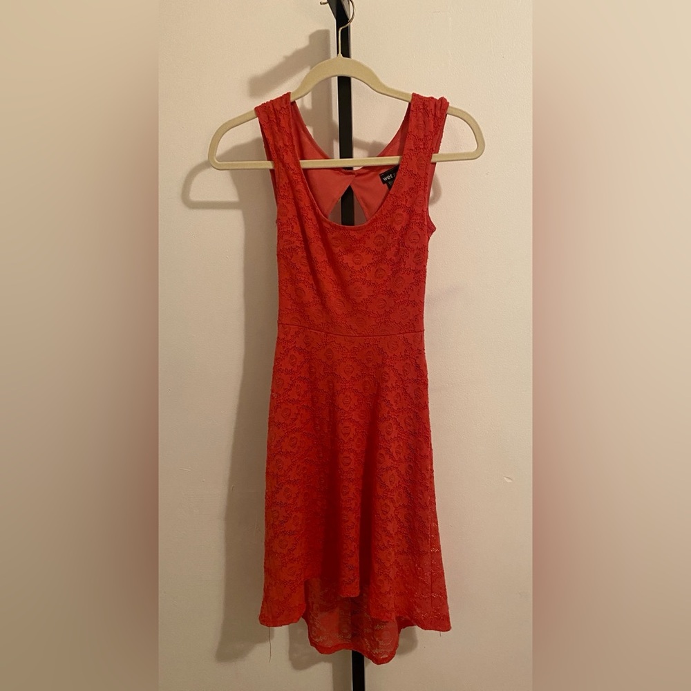 Wet Seal Vibrant Red Dress Juniors XS DONATED